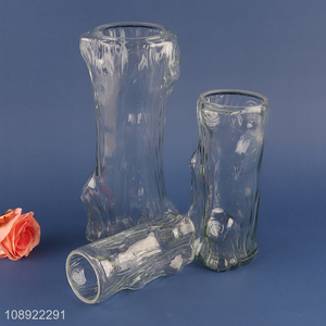 New product glass clear decorative flower <em>vase</em> hydroponic <em>vase</em>