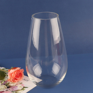 Factory price clear <em>glass</em> flower vase hydroponic vase for home decor