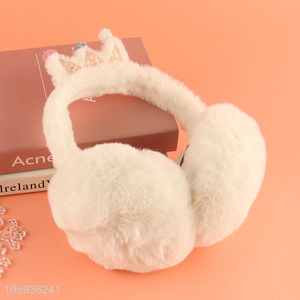 Good quality white plush women kepp <em>warm</em> <em>earmuffs</em>