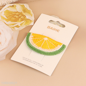 Hot Sale Cute Knitted Watermelon Hair Clips Hair Accessories