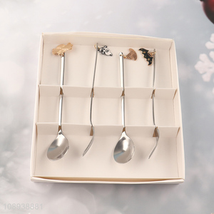 Yiwu market <em>stainless</em> <em>steel</em> 4pcs <em>tableware</em> fork and spoon