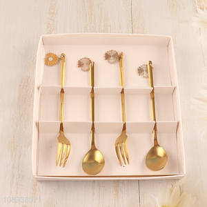 Good selling 4pcs <em>stainless</em> <em>steel</em> cutlery fork and spoon