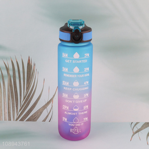 China Imports 1000ml Portable Plastic Water Bottle for Fitness <em>Gym</em> School