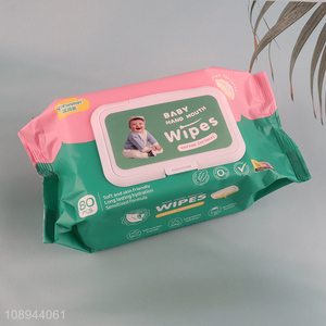 Good Quality 80PCS <em>Baby</em> Hand and Face <em>Wipes</em> Fragrance Free <em>Baby</em> <em>Wipes</em>