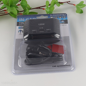 New Arrival 120W 3-Socket <em>Car</em> Cigarette Lighter USB <em>Charger</em> for <em>Car</em> Device