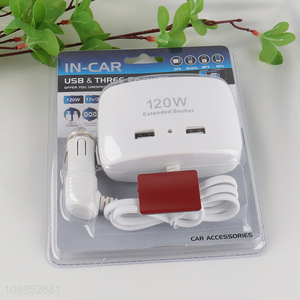 China Imports 120W 3-Socket Cigarette Lighter Splitter <em>Car</em> <em>Charger</em> Adapter