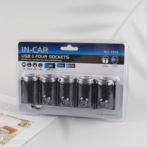 Hot Selling 120W <em>Car</em> <em>Charger</em> Cigarette Lighter USB <em>Charger</em> with 4 Sockets