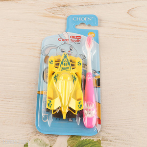 Good Quality Soft Bristles Kids Toothbrush with Toy Racing Car