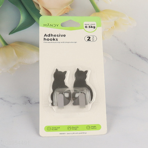 Online Wholesale 2PCS Cat Shaped Adhesive Wall Hooks Waterproof <em>Towel</em> Hooks