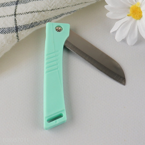 Factory Supply Foldable Stainless Steel Paring Knife for Camping