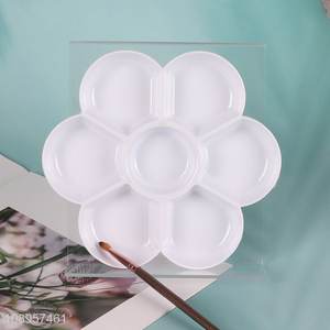 Low price white flower shape kids <em>painting</em> palette