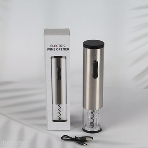 New style stainless steel electric wine opener set