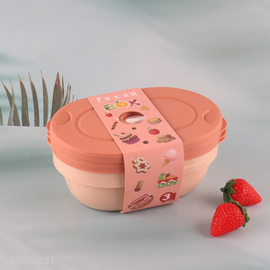 New Product 3PCS Plastic Fresh Keeping Box Food Storage Container Set