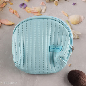 New Arrival PU Leather Quilted Cosmetic <em>Bag</em> <em>Travel</em> Makeup <em>Bag</em>