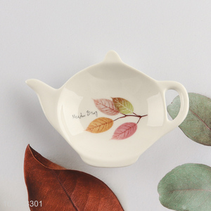 New Arrival Teapot Shaped Ceramic Tea Bag Holder Tea Bag <em>Coasters</em>