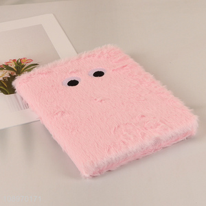 China products pink plush students writing notebook for sale