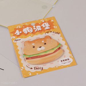 Popular products cartoon hamburger shape <em>sticky</em> <em>note</em> post-it notes