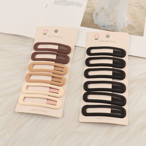 Good Quality 6PCS Matte <em>Hair</em> <em>Clips</em> Snap <em>Hair</em> <em>Clips</em> for Girls