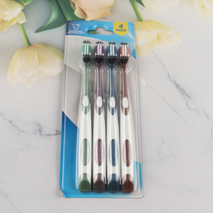 Latest products 4pcs soft bristle adult toothbrush for sensitive teeth