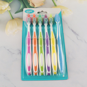 Good quality 6pcs adult oral adult toothbrush for sensitive teeth