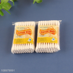 Good quality <em>baby</em> care disposable wooden stick cotton swab