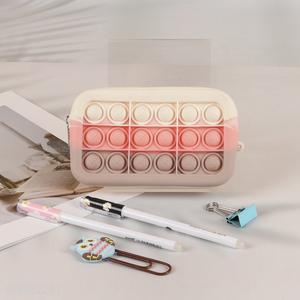 Good Quality Silicone <em>Pencil</em> Pouch Large Capacity Pop It <em>Pencil</em> Case