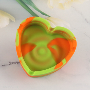 Factory direct sale heart shape silicone ashtray smoking accessories