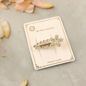 New arrival alloy girls <em>hair</em> accessories diamond-encrusted <em>hair</em> <em>clips</em>