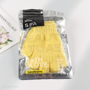 Best selling yellow bath supplies bath gloves wholesale