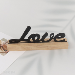 Yiwu market tabletop decoration <em>love</em> word wooden ornaments for home