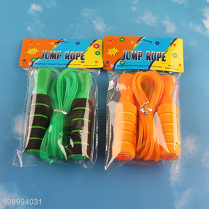 Online wholesale adjustable sports fitness jump rope with non-slip handle