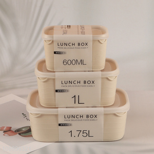 Good Quality 600 1000 1750ML Plastic Food Storage Container Stackable <em>Bento</em> Lunch <em>Box</em>