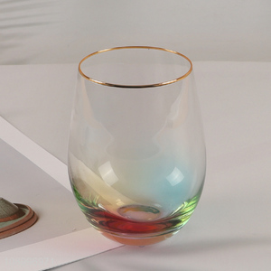 New Product Rainbow Color Glass <em>Cup</em> Juice <em>Wine</em> <em>Cup</em> Drinkware Glasses