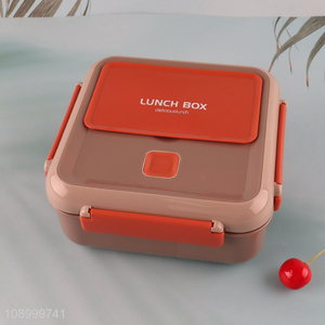 Factory direct sale BPA-free plastic lunch box with spoon&<em>fork</em>