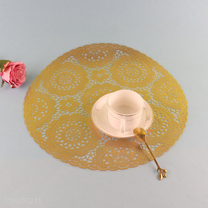 Top quality round pvc tabletop decoration place <em>mat</em> dining table <em>mat</em>