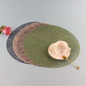 Factory supply multicolor round tabletop decoration pvc place <em>mat</em> for sale