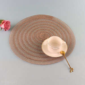 Good selling round tabletop decoration pvc place <em>mat</em> table dining <em>mat</em>