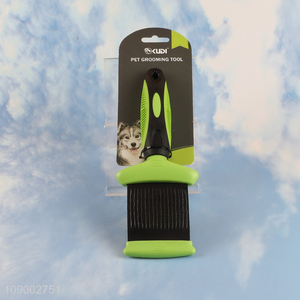 Popular products double-sided pet grooming tool pet <em>comb</em> pet hair brush