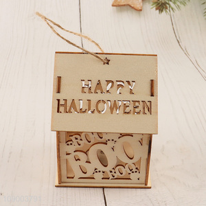 Hot Selling Led Light <em>Halloween</em> Wooden House Ornament <em>Halloween</em> Wooden <em>Crafts</em>