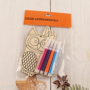 New Arrival DIY <em>Painting</em> Wooden Owl Kit Wooden Arts Crafts