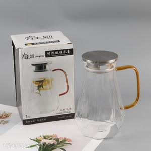 New arrival 1500ml heat-resistant glass water <em>pot</em> tea <em>pot</em> with handle