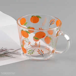 Top products printed glass breakfast milk <em>cup</em> <em>coffee</em> <em>cup</em> for sale