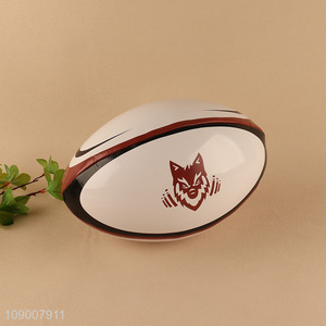 Good Quality Custom Rugby Ball Size 5 <em>Machine</em> Stitched PVC Rugby Ball