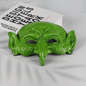 Factory supply green <em>Halloween</em> party witch <em>mask</em> horror cosplay <em>mask</em>