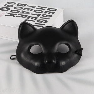 Top selling black cat <em>Halloween</em> party <em>mask</em> half face cosplay <em>mask</em>