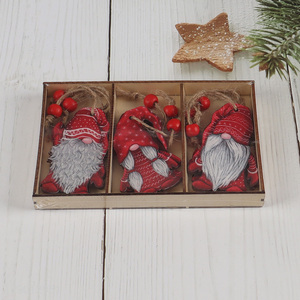 Best selling christmas tree gnomes wooden <em>pendants</em> ornaments wholesale