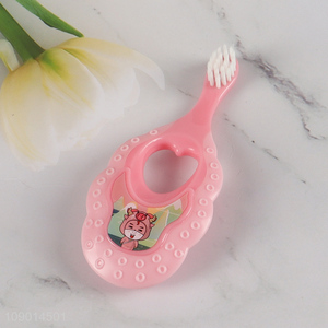 China factory pink soft baby oral care mini <em>toothbrush</em> for sale