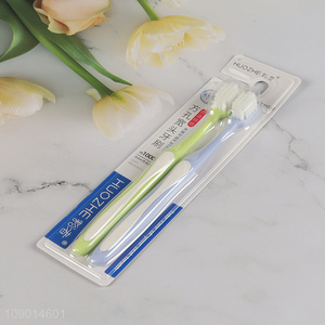 Best selling 2pcs adult oral care soft bristle <em>toothbrush</em> set <em>wholesale</em>