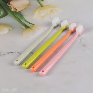 Good price 4pcs multicolor soft bristle adult <em>toothbrush</em> for oral care