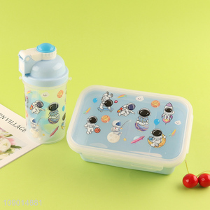 Wholesale Cute Cartoon <em>Lunch</em> <em>Box</em> and Water Bottle Set for Kids